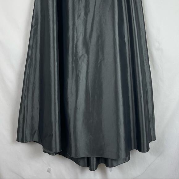 Express Metallic Gunmetal Gray WhimsiGoth Glam Maxi Skirt NWOT Size 3/4 - Picture 4 of 12